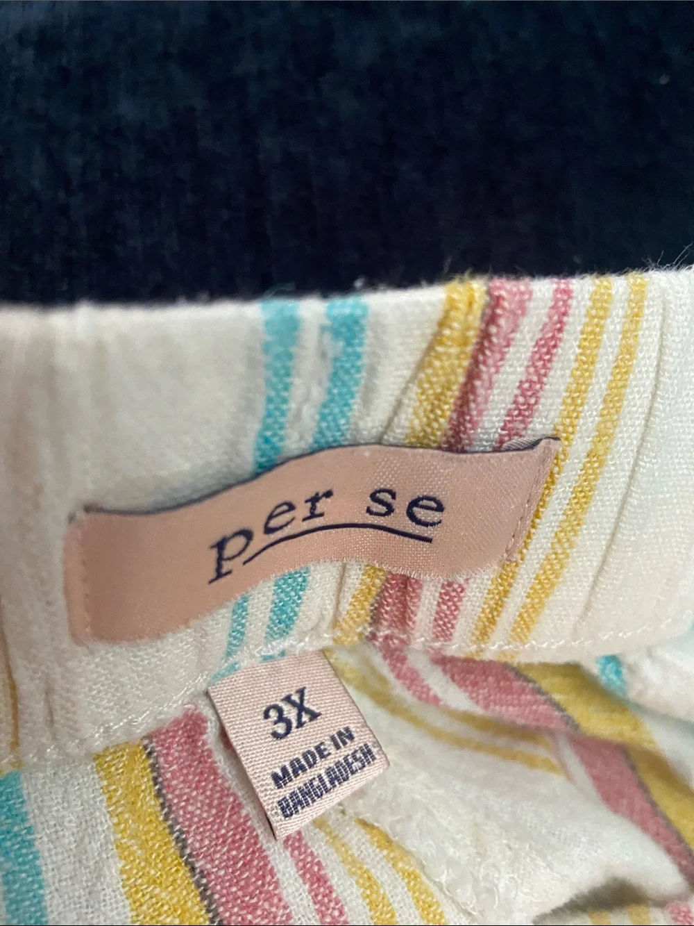 Linen blend pull on capri pants size 3xl - Picture 3 of 5